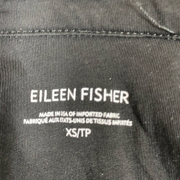 Eileen Fisher Black button down tunic top - Picture 7 of 8